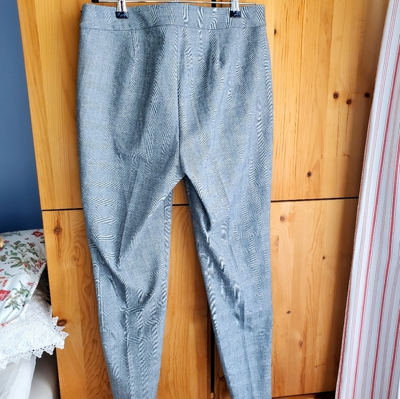 Talbots Women's Grey Subtle Check High Waist Skinny Ankle Dress Pants 8 - Picture 4 of 4